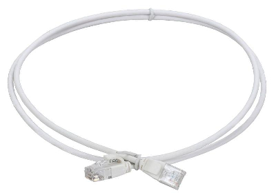 Патч-корд кат.5E UTP LSZH 1.5м slim колпачок с язычком бел. ITK PC08-C5EUL-1M5-SL-WT