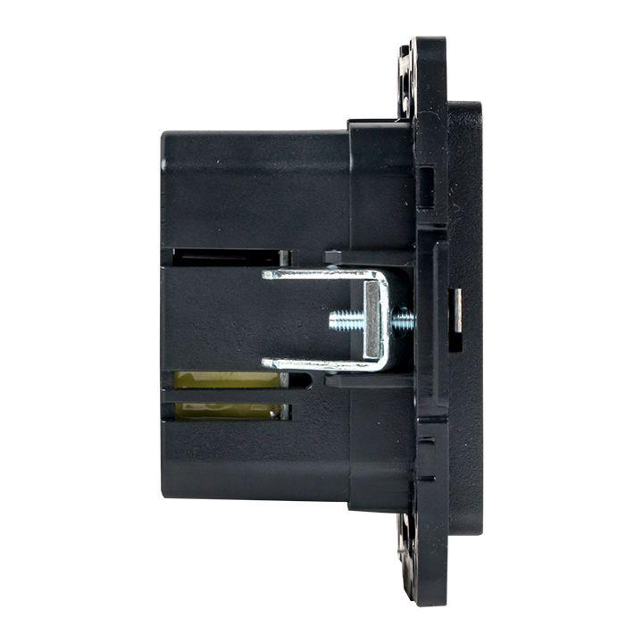 Розетка USB 2-м Стокгольм тип A+C механизм черн. PROxima EKF EZR-2USB-type-C 3