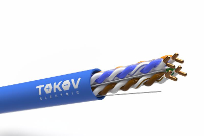 Кабель витая пара U/UTP 4х2х24AWG(0.52мм) кат.5E PVC indoor Fluke tested 305м (м) PRO TOKOV ELECTRIC TKP-C06-U42-5E-RU-PVC