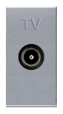 Розетка телевизионная TV 1мод. Zenit прост. механизм серебр. ABB 2CLA215070N1301