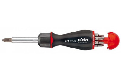 Отвертка с реверсивным механизмом с набором бит (уп.8шт) Felo 37420405
