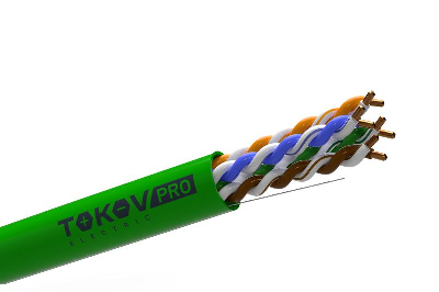 Кабель витая пара U/UTP 4х2х23AWG(0.57мм) кат.6 PVCLS нг(А)-LSLTx indoor 305м (м) PRO TOKOV ELECTRIC TKP-C11-U42-6-RU-LSLTx