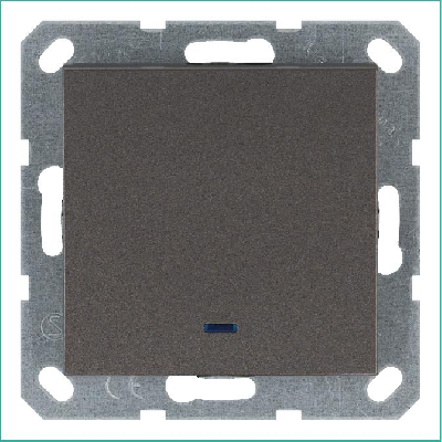 Выключатель 1-кл. 10А IP20 с подсветкой механизм мокко Jasmart G3011NZ