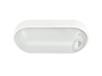 Светильник светодиодный WP 15 C 12W OP 840 W10L22 WH MDM 220х106х60мм 12Вт 4000К IP54 ЖКХ овал. пылевлагозащ. с датчиком движ. бел. Русский Свет 15071524500