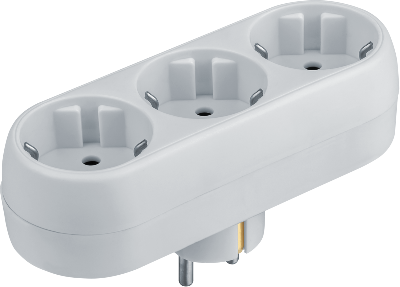 Разветвитель 3-м с заземл. 10А IP20 94 672 NAD-L-3E-WH в ряд Navigator 94672