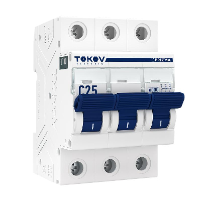 Выключатель автоматический модульный 3п C 25А 6кА PRIZMA TOKOV ELECTRIC TKE-PZ60-MCBI-3-25-C
