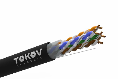 Кабель витая пара U/UTP 4х2х24AWG(0.52мм) кат.5E PE outdoor Fluke tested 305м (м) PRO TOKOV ELECTRIC TKP-C05-U42-5E-RU-OD