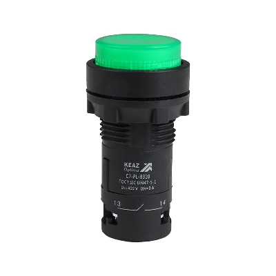 Кнопка с подсветкой OptiSignal Compact D22 С7-PL-B310 зел. 1НО 24В AC/DC XB7NW33B1 КЭАЗ 362090