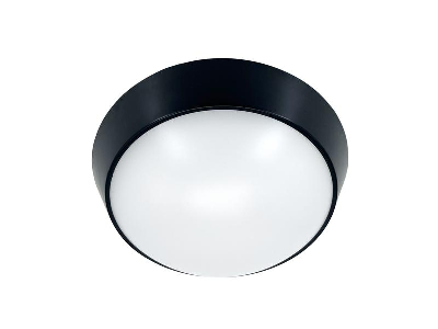 Светильник светодиодный WP 15 C 12W OP 840 D220 BK 220х80мм 12Вт 4000К IP65 ЖКХ круглый пылевлагозащ. черн. Русский Свет 15071524497