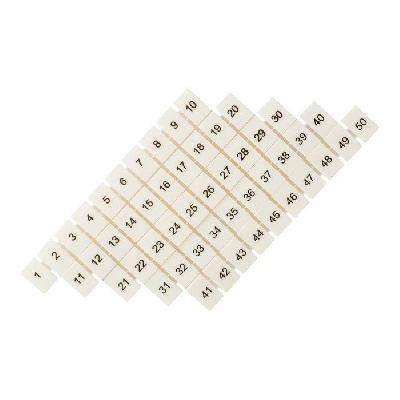 Маркеры для UT/ST/Push-in 2.5 с нумерацией 1-50 (уп.100шт) EKF zb-st-2.5-1-50